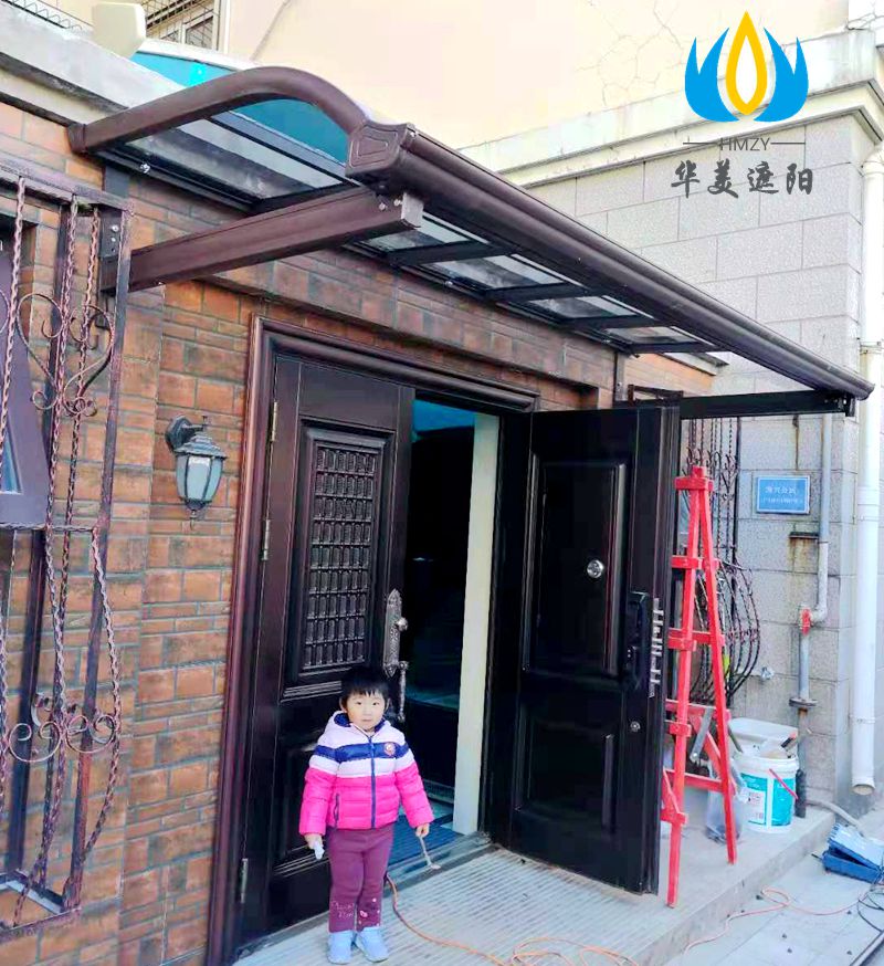 北京華美h-9別墅門口雨棚窗戶遮陽(yáng)棚陽(yáng)臺(tái)露臺(tái)棚鋁合金雨蓬 門口雨棚 窗戶遮陽(yáng)棚 防砸防冰雹