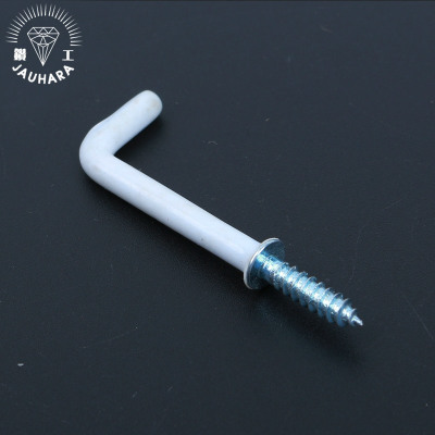 供應(yīng)環(huán)保鍍鋅白色浸塑直角燈鉤/7字鉤/羊眼多種規(guī)格供選圖片