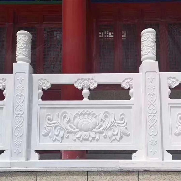漢白玉寺廟欄桿圖片