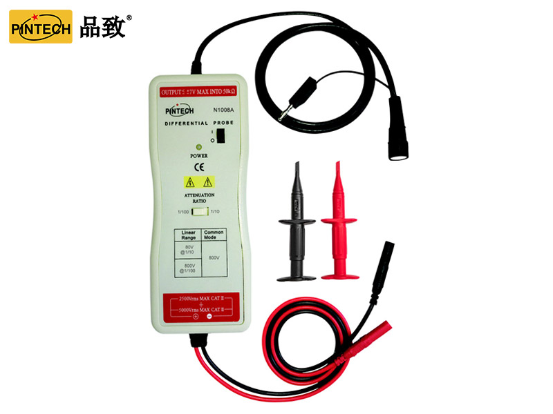 PINTECH品致示波器有源差分探頭N1008A DC-50MHz 800Vp-p BNC接口 高精度差分探頭