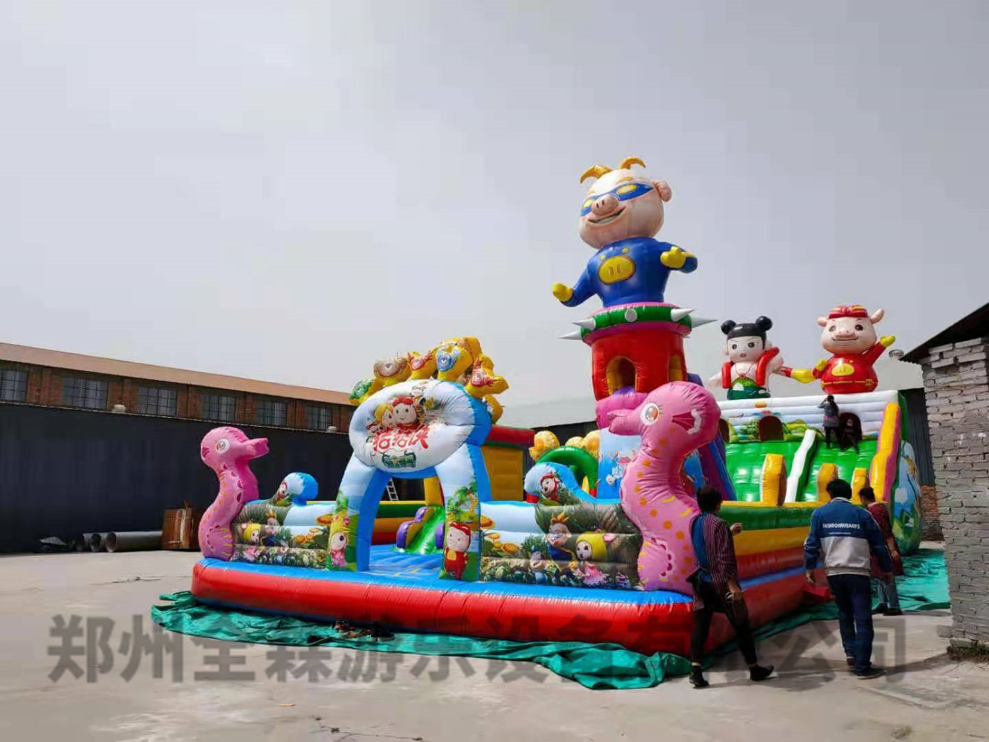 兒童戶(hù)外充氣城堡 大滑梯游樂(lè)設(shè)備擺攤經(jīng)營(yíng)