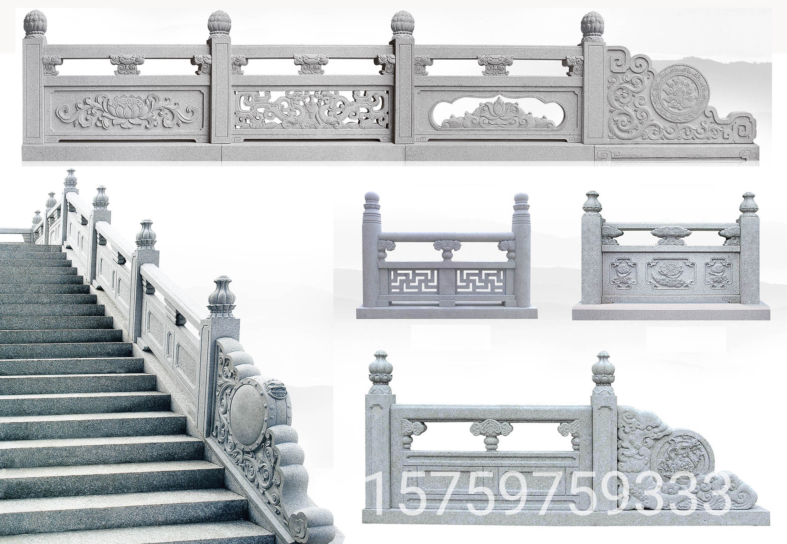 福建石材欄桿圖片/福建石材欄桿樣板圖 (4)