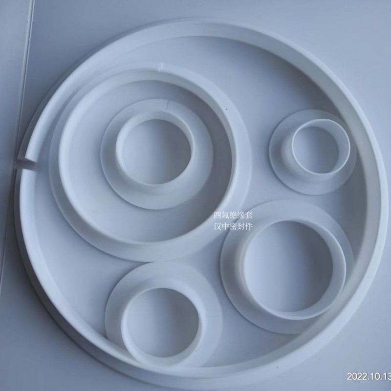 管用四氟絕緣套，聚四氟乙烯絕緣套，白色四氟絕緣套