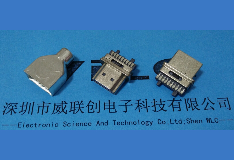 焊線式HDMI 19P公頭圖片/焊線式HDMI 19P公頭樣板圖 (1)