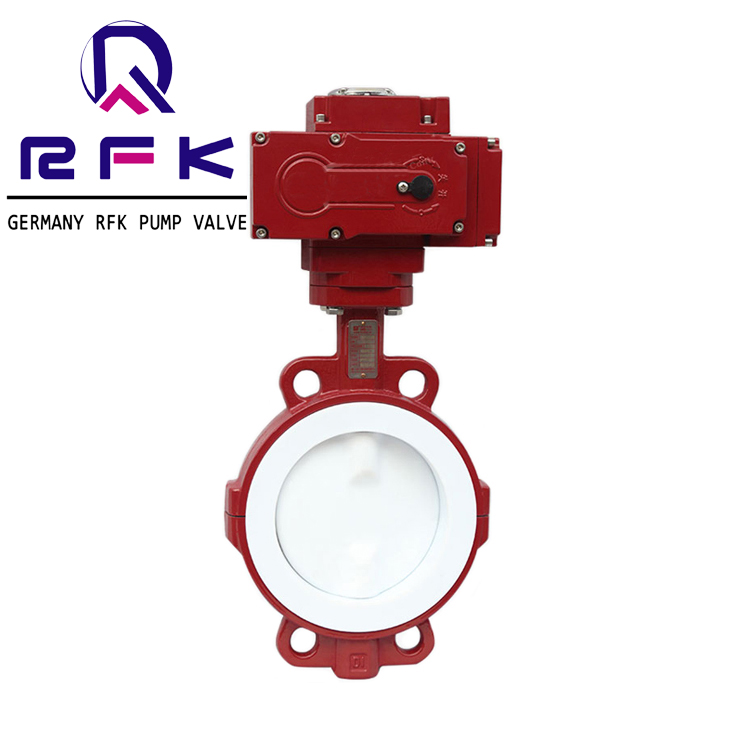 進口電動襯氟蝶閥-電動對夾式蝶閥-電動法蘭蝶閥-電動防爆蝶閥
