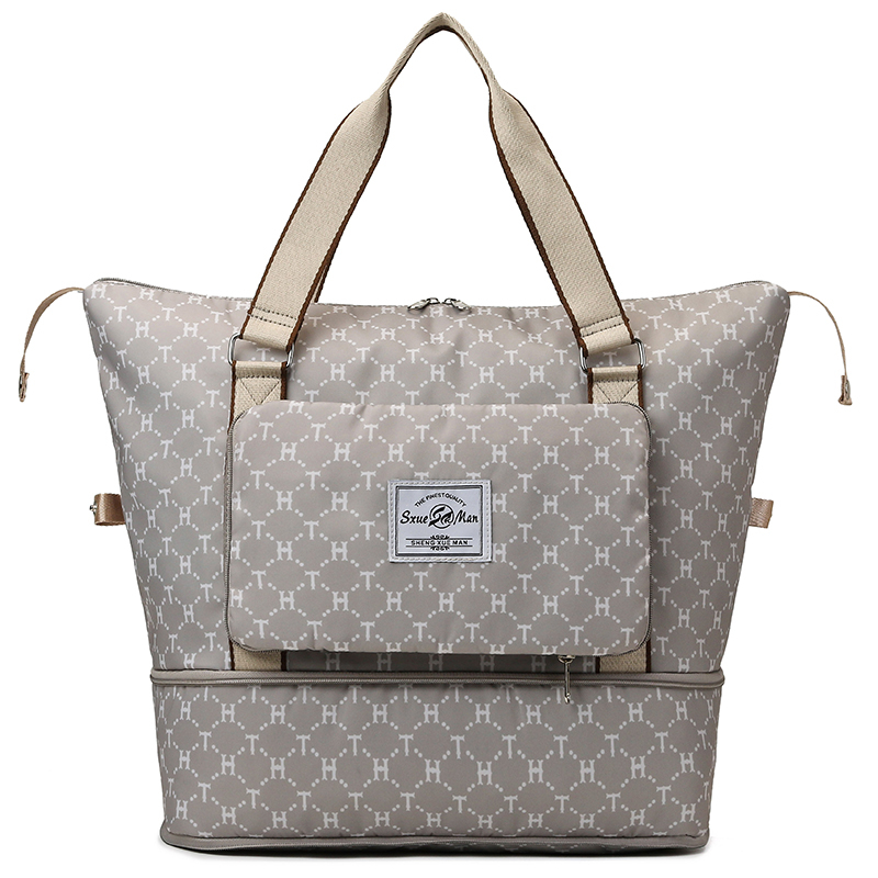 可拓展大容量旅行包簡約手提短途行李收納袋干濕分離運動健身包