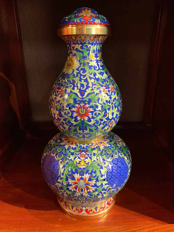 景泰藍(lán)工藝品加工定制紫銅胎高溫?zé)贫摄~胎掐絲琺瑯工藝品純手工制作  北京景泰藍(lán)裝飾品擺件