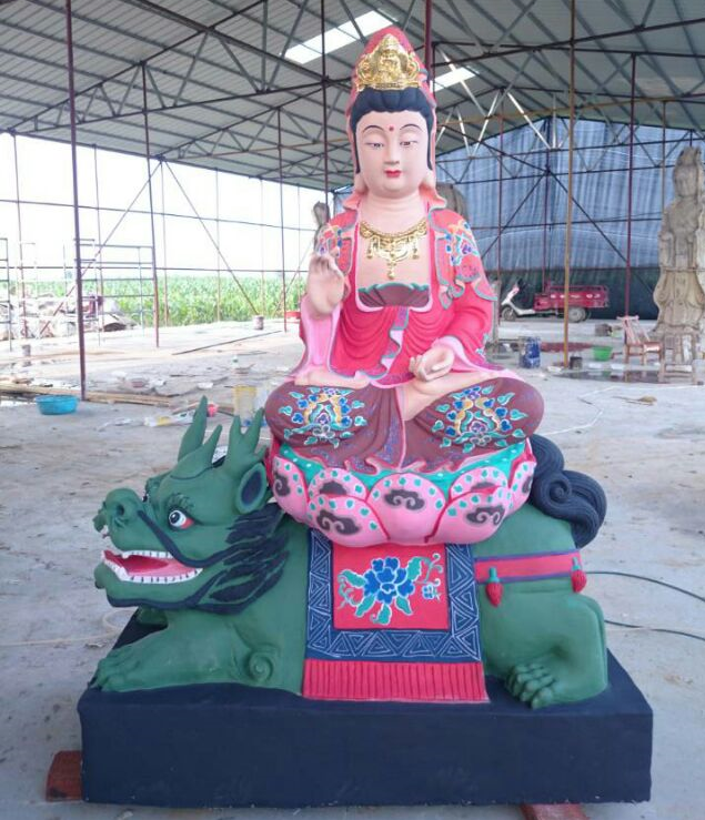 供應(yīng)玻璃鋼彩繪神像 普賢菩薩 供應(yīng)商