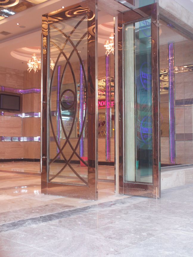 供應用于商場、酒店的不銹鋼玻璃門