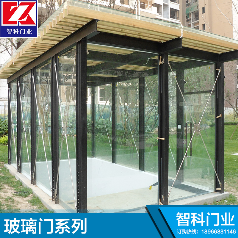 供應用于裝修辦公室公共場所商鋪的玻璃地彈門鋼化玻璃12MM厚自由開啟彈門