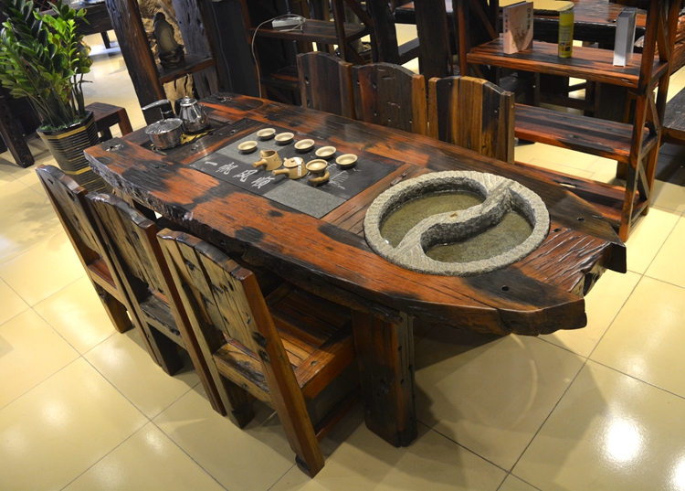 供應(yīng)老船木茶臺(tái)客廳茶幾船木茶桌椅組合老船木茶桌古船木家具茶臺(tái)實(shí)木茶幾戶外陽(yáng)臺(tái)客廳功夫桌椅促銷價(jià)格