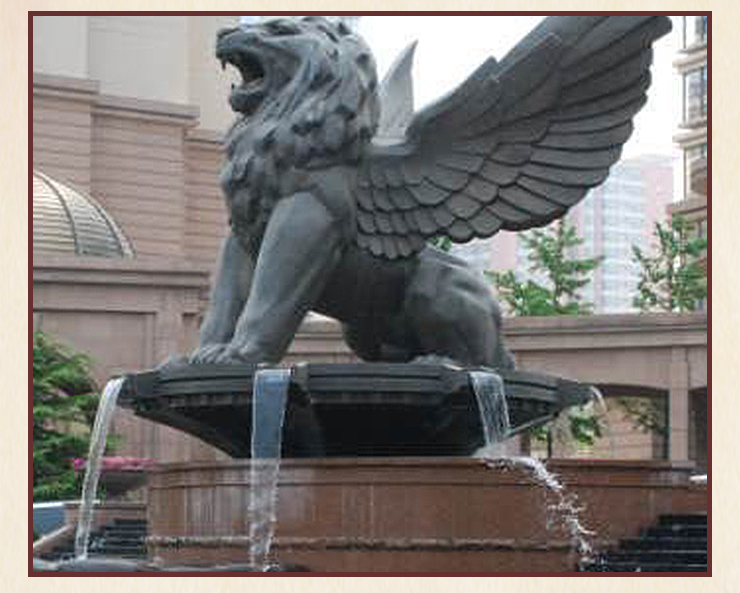 大型銅獅子廠家，酒店門口銅雕獅子，鑄銅匯豐獅