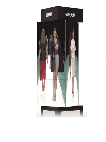 供應(yīng)鄭州火車站LED廣告屏旋轉(zhuǎn)魔方柱