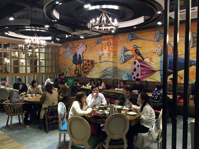 餐廳壁畫 深圳餐廳壁畫 餐廳彩繪 廣州餐廳壁畫 清遠(yuǎn)/珠海/中山3D地畫/3D壁畫/手繪3D立體畫