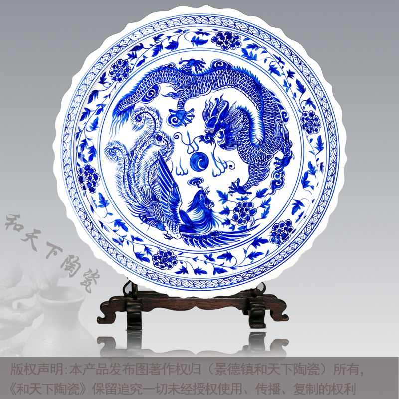 供應(yīng)景德鎮(zhèn)陶瓷大盤子 一米陶瓷盤廠家 陶瓷大盤子花開富貴    一個(gè)海 陶瓷大盤子花開富貴 海鮮盤多少錢