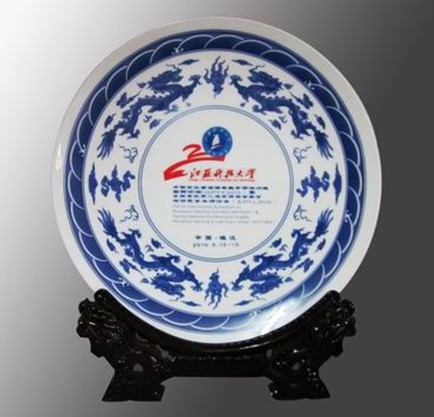 景德*做*青花瓷擺盤 陶瓷紀(jì)念盤 陶瓷工藝品擺件