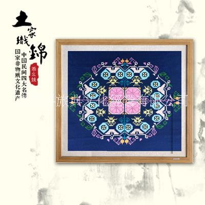 土家織錦 西蘭卡普 乖幺妹土家族手工織錦 壁掛壁飾 掛毯