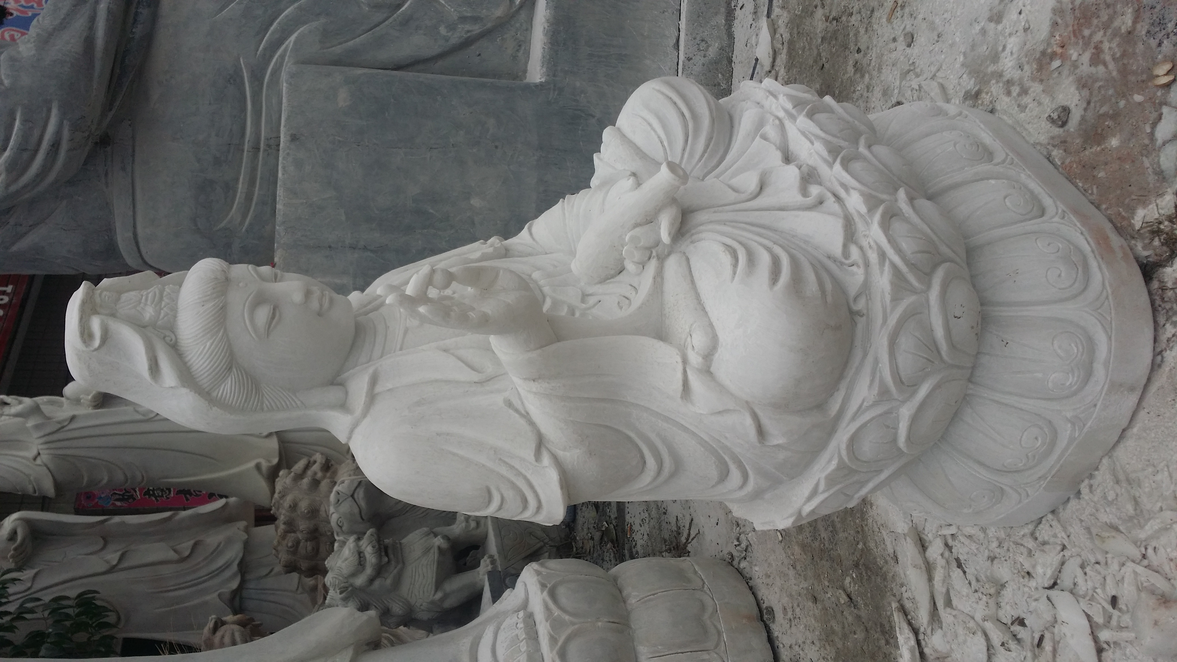 石雕人物，大理石雕刻彌勒佛，漢白玉觀音，濟寧石雕人物廠家