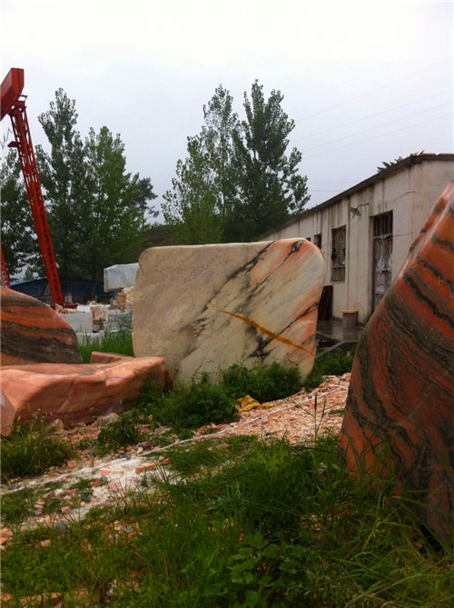 置景觀賞石 晚霞紅觀景石廠家