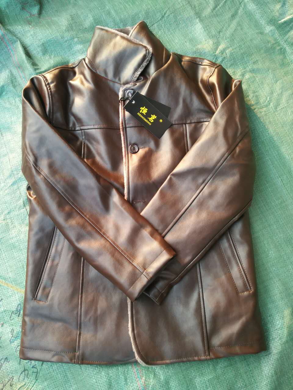 男士皮毛一體仿羊絨PU皮衣廠家直銷(xiāo) 皮毛一體皮衣男士PU皮衣廠家