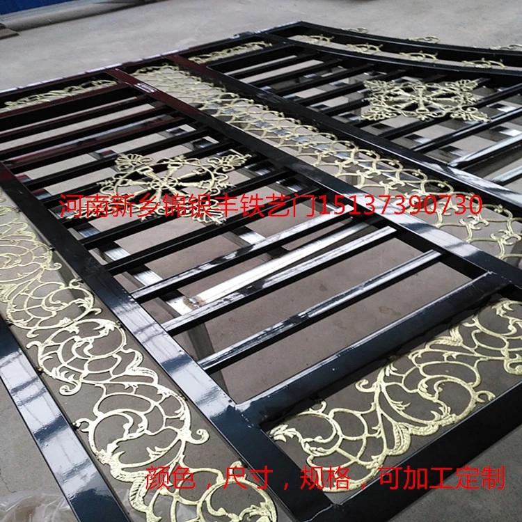 歐式*鑄鐵防銹大門定制 鑄鐵雙開庭院門加工 鋅鋼鐵藝大門廠家