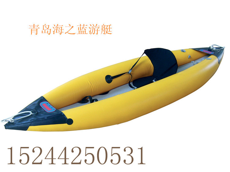 供應(yīng)供應(yīng)青島海之藍游艇單人皮劃艇 供應(yīng)加厚PVC拉絲氣墊單人皮劃艇