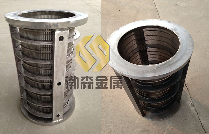 不銹鋼V-型截面楔形過濾桶 不銹鋼V-型截面楔形柵篩桶