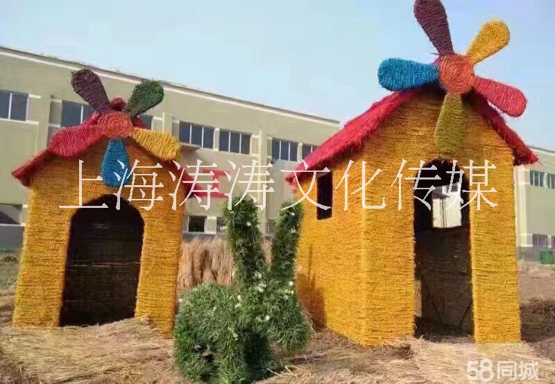 風(fēng)動全城找稻幸福仿真藝術(shù)稻草人稻草工藝出租 稻草人出租