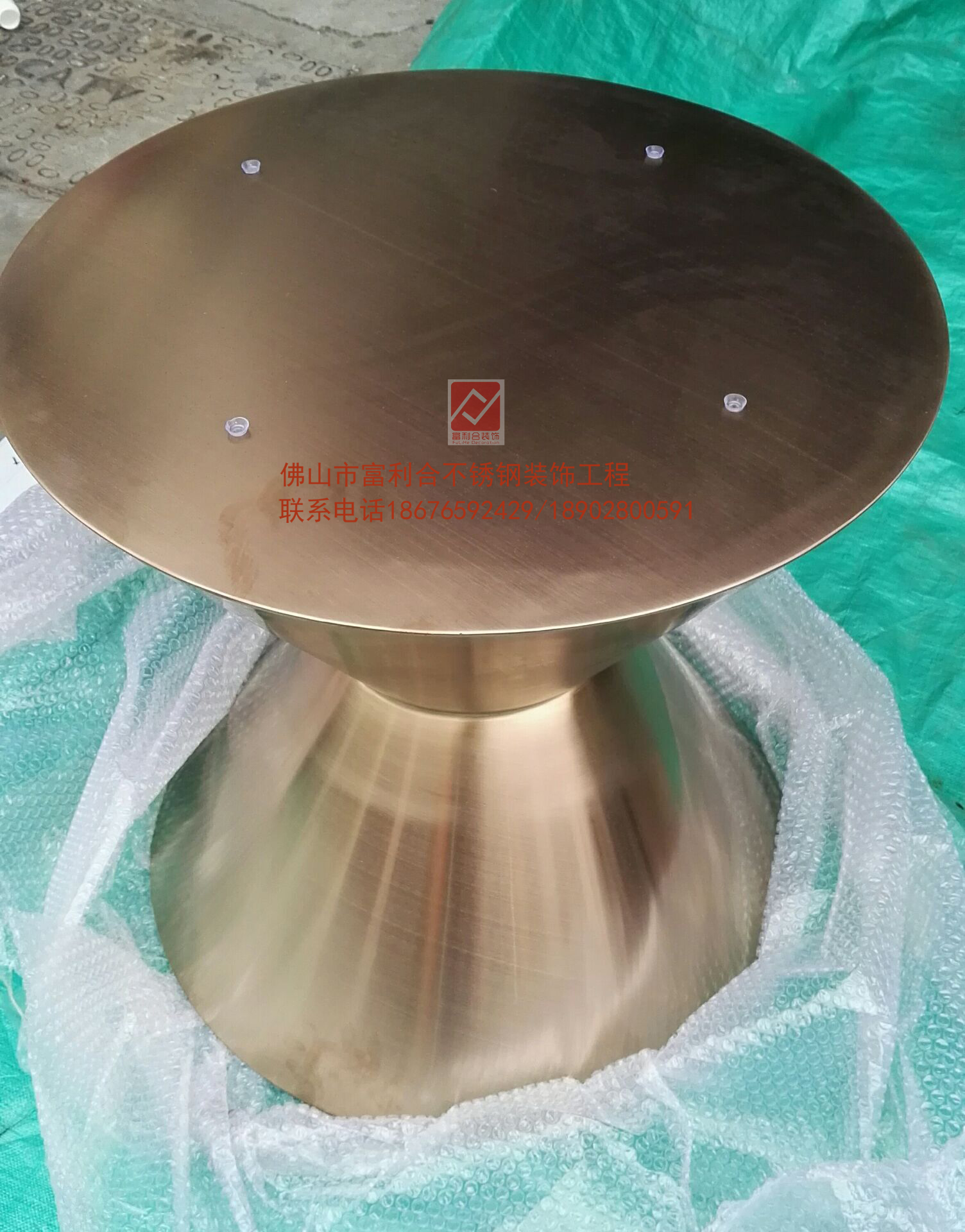 不銹鋼古銅茶幾 酒店茶幾定做