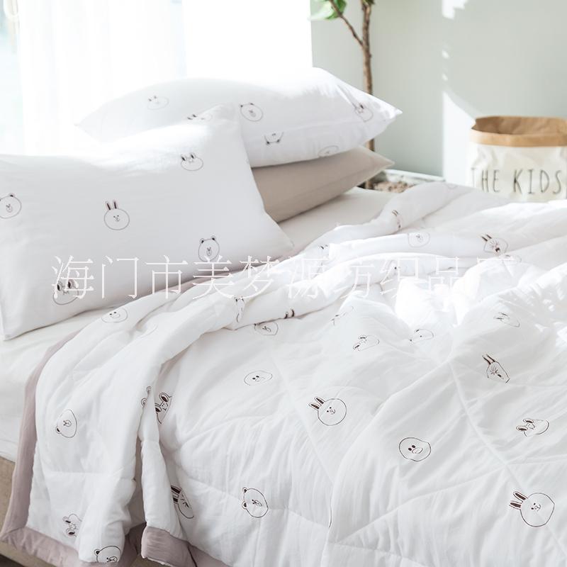 印花水洗棉夏涼被 空調(diào)被生產(chǎn)廠家 空調(diào)夏涼被批發(fā)價(jià)