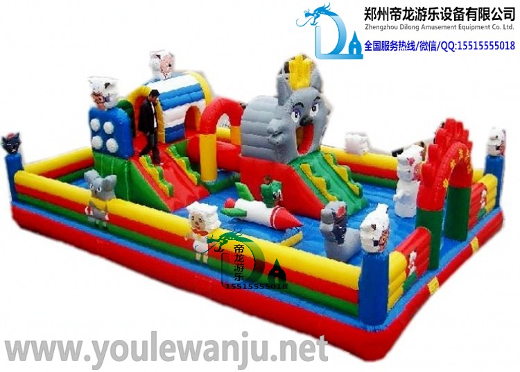 鄭州帝龍供應(yīng)充氣城堡_兒童充氣玩具_(dá)充氣城堡批發(fā)出售*惠