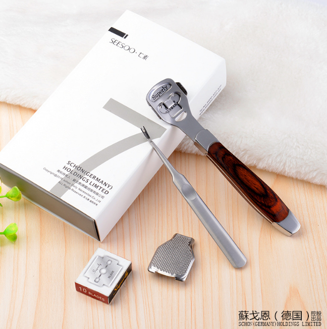 七素修腳刀工具去死皮角質(zhì)老繭磨腳器搓腳板刮腳刀去腳部皮修腳器