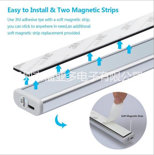 廠家直銷20LED感應(yīng)燈小夜燈廠家USB充電鋰電池櫥柜衣柜燈