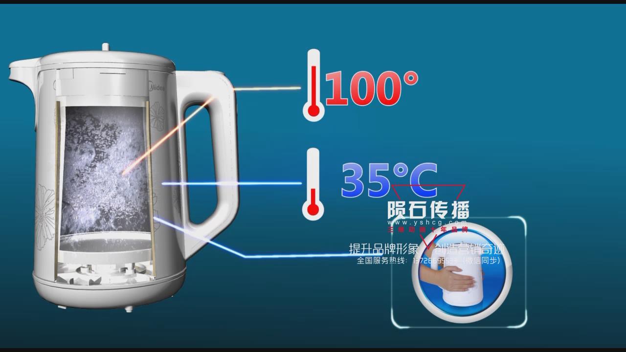 產(chǎn)品動畫家電動畫電器動畫-熱水壺