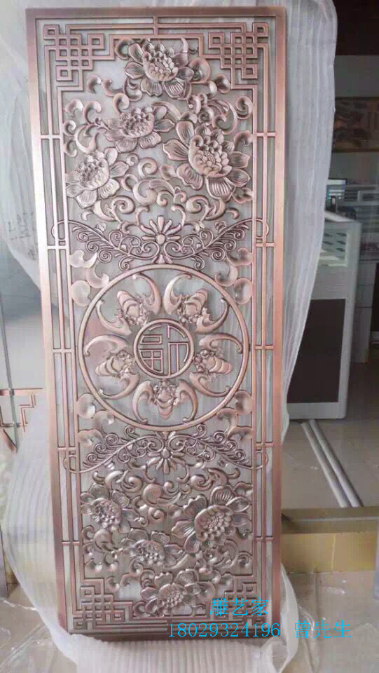 雕藝家定制鋁銅雕藝門花供應酒店KTV家庭裝飾門門花