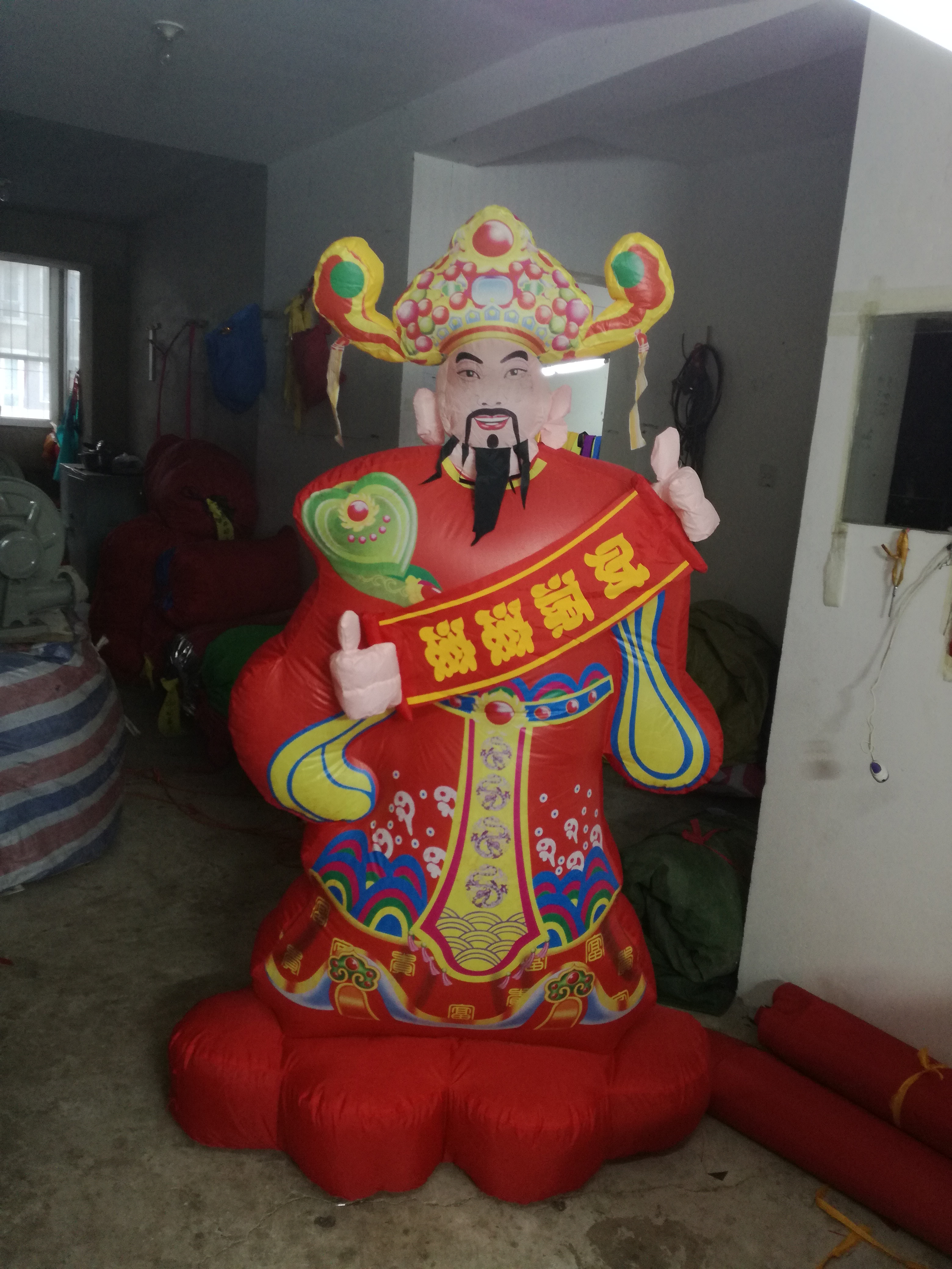 沈陽拱門廠家氣模彩財(cái)神卡通 充氣財(cái)神卡通
