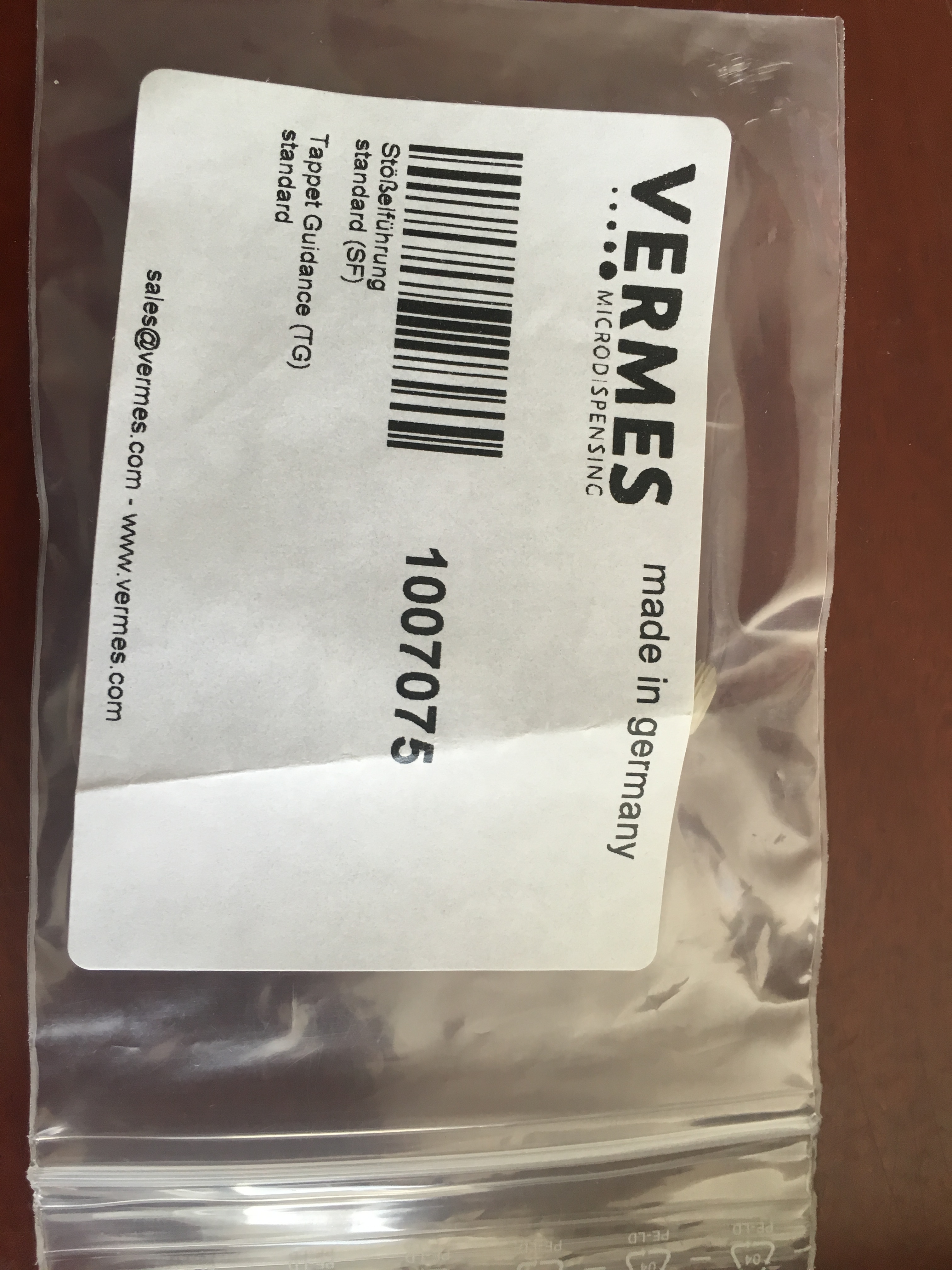 德國(guó)VERMES【代理】*配件--撞針引導(dǎo)蘑菇頭 1007075 VERMES密封圈 100707