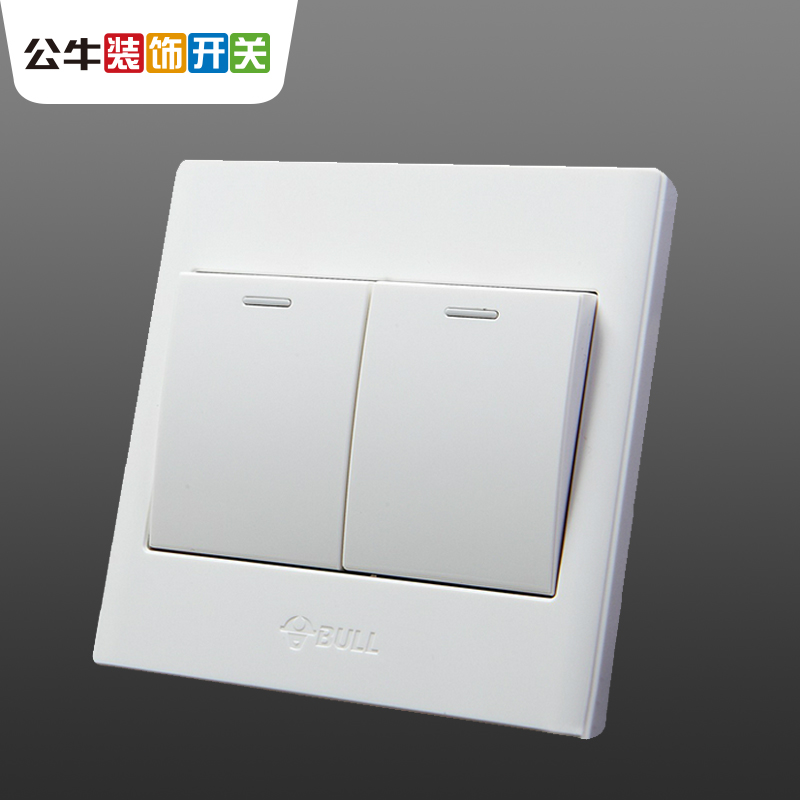 公牛單控開(kāi)關(guān)面板家用86型暗裝墻壁二開(kāi)電源開(kāi)關(guān)   G06K211Y
