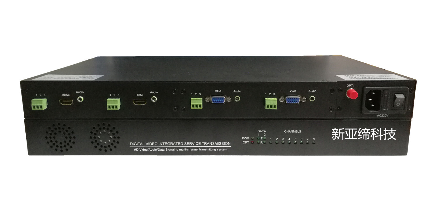 4路混合高清DVI/VGA/HDMI/SDI數(shù)字視頻光端機(jī),單纖單模,任意組合 4路混合DVI/VGA光端機(jī)