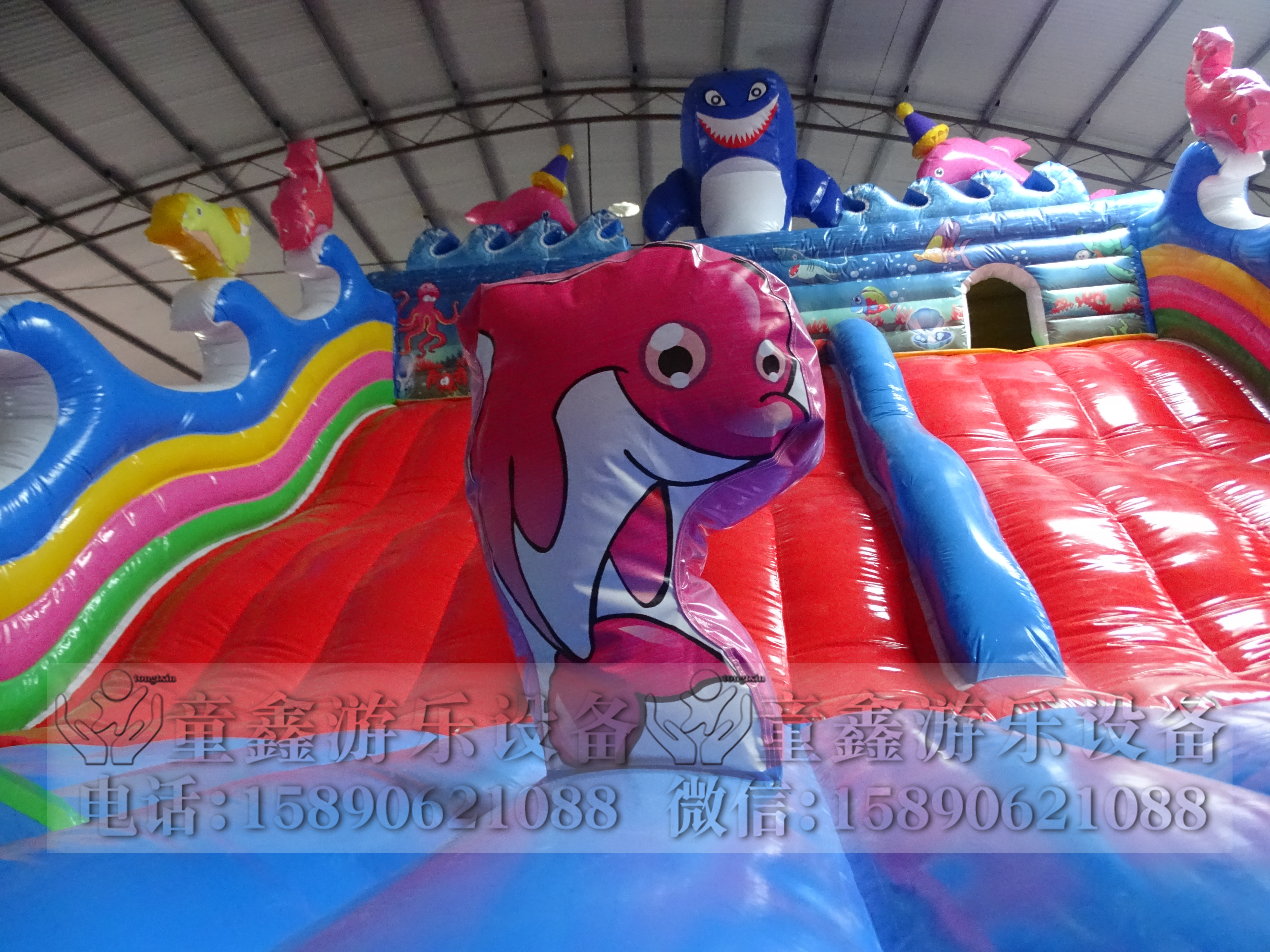 充氣大滑梯 充氣大型滑梯 水上樂園水滑梯 室內(nèi)滑滑梯