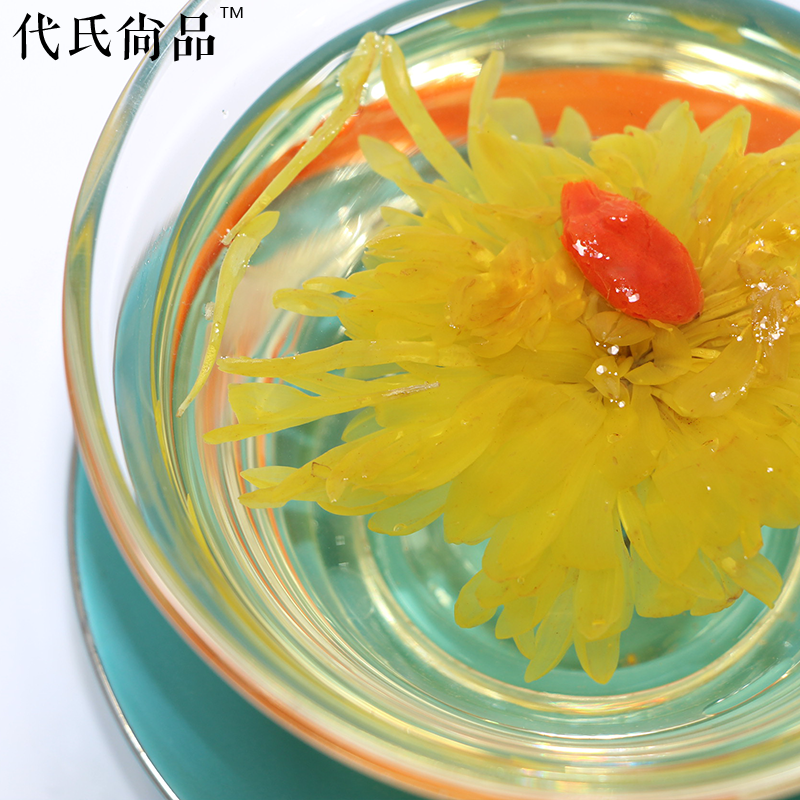夏季飲品 金絲黃菊 金絲黃菊一朵一杯菊花茶禮盒裝送人 金絲黃菊花一杯一朵