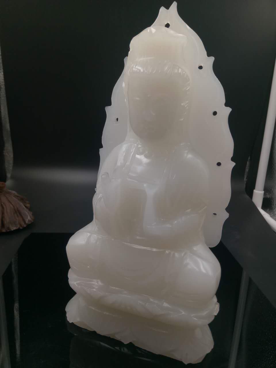 純手工雕刻觀音 盛達(dá)玉雕--手工雕刻觀音 手工雕刻觀音--盛逹玉器