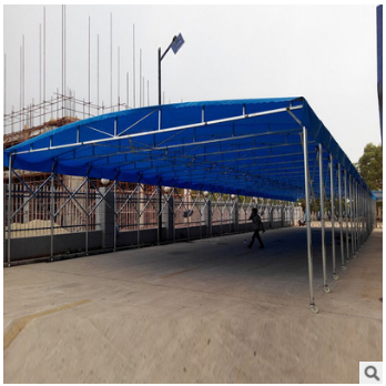 定制大型推拉帳篷伸縮休閑雨棚活動遮陽遮雨帳篷汽車移動車棚