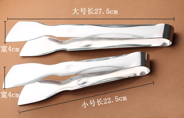 不銹鋼食品夾廠家批發(fā)自助燒烤夾12寸烘焙工具面包夾子廠家批發(fā)