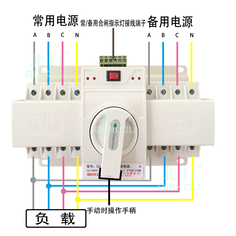 萬(wàn)高 雙電源自動(dòng)轉(zhuǎn)換開(kāi)關(guān)   63A/4P/CB級(jí)