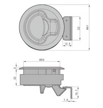 M1-42帶鎖芯圓環(huán)拉手鎖 圓柱鎖 汽車用M1圓型拉環(huán)鎖同索斯科