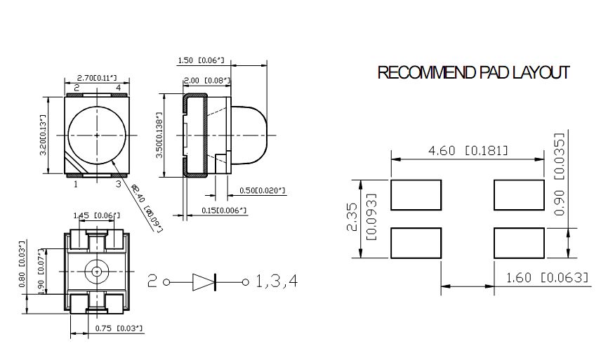 3528帶透鏡LED燈珠