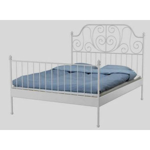 @單層田園文藝鐵質(zhì)鐵架床