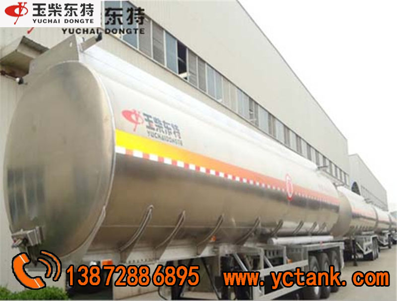 39立方鋁合金食用油運(yùn)輸半掛車33噸半掛食用油罐車