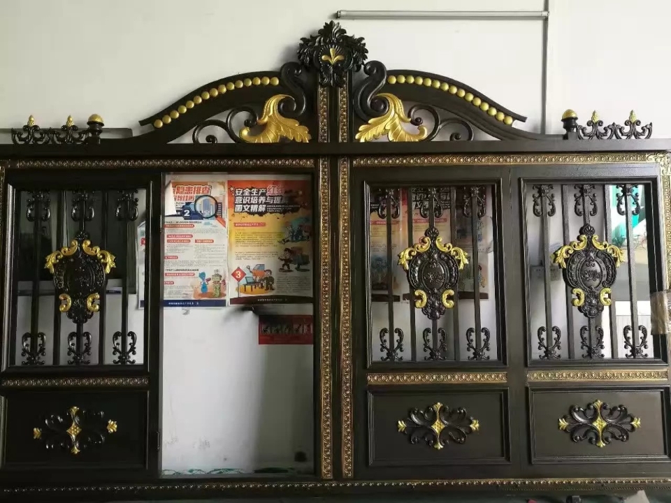 鋁合金別墅門廠家直銷@佛山鑄鋁別墅門定制電話@鋁合金庭院門廠家